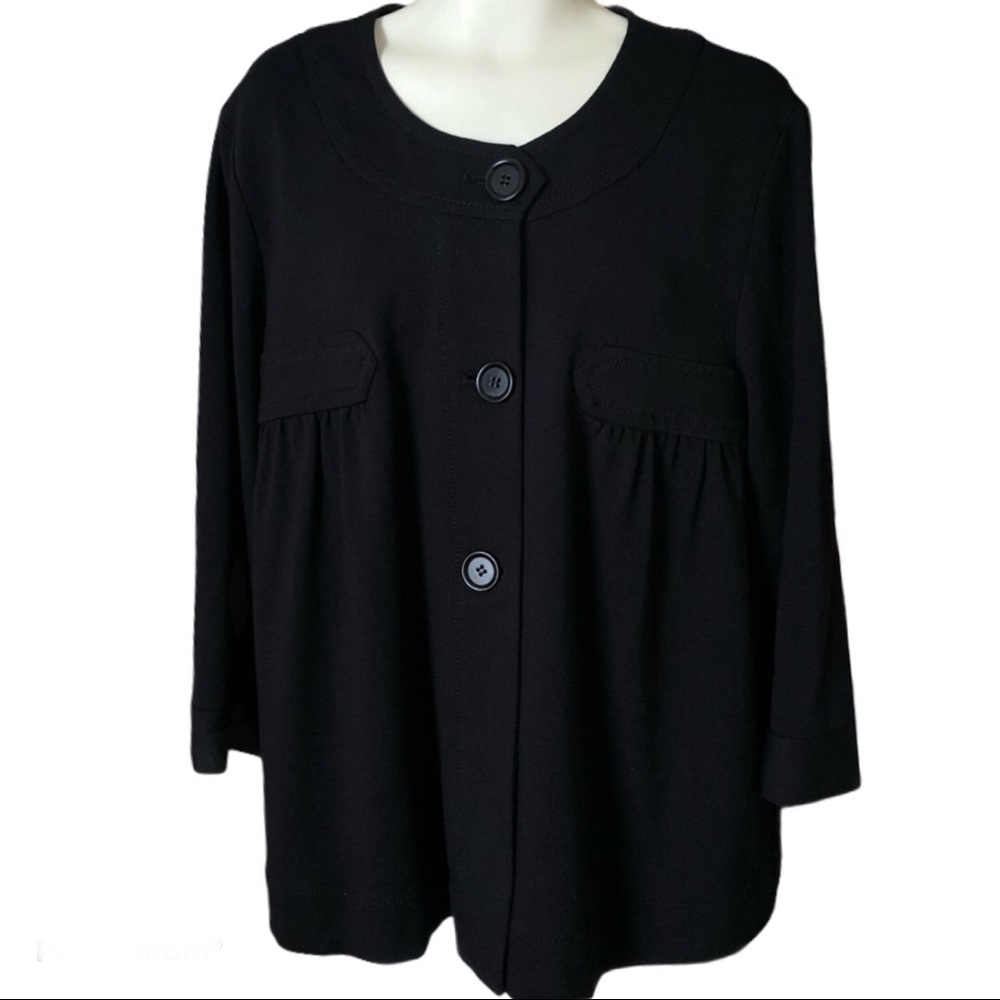 Max Studio black button up top - Size XL
